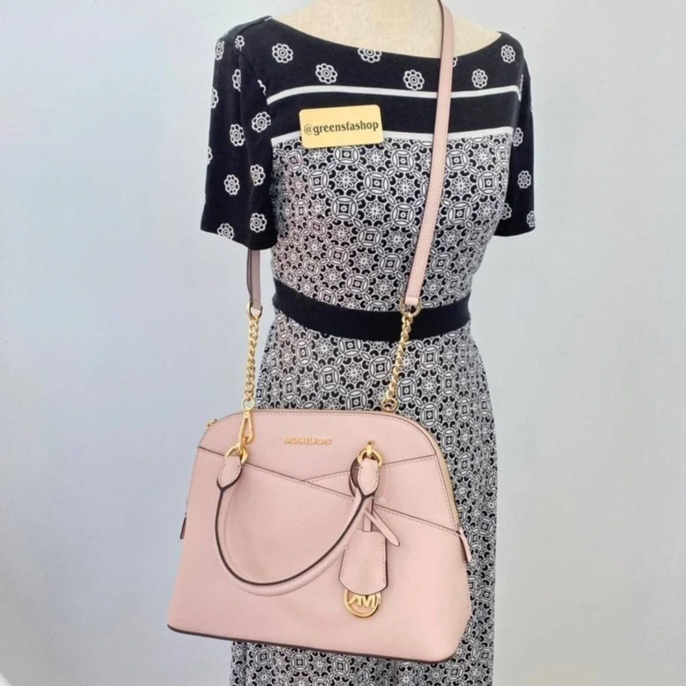 Michael Kors Purse & Wallet Medium Dome Satchel Crossbody Powder blush_12